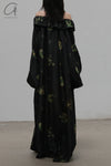 Mutedance 24 Spring/Summer Wide Shoulder Dress Series Silk MD-MD24SS45-SHENLV Dark Green PM116